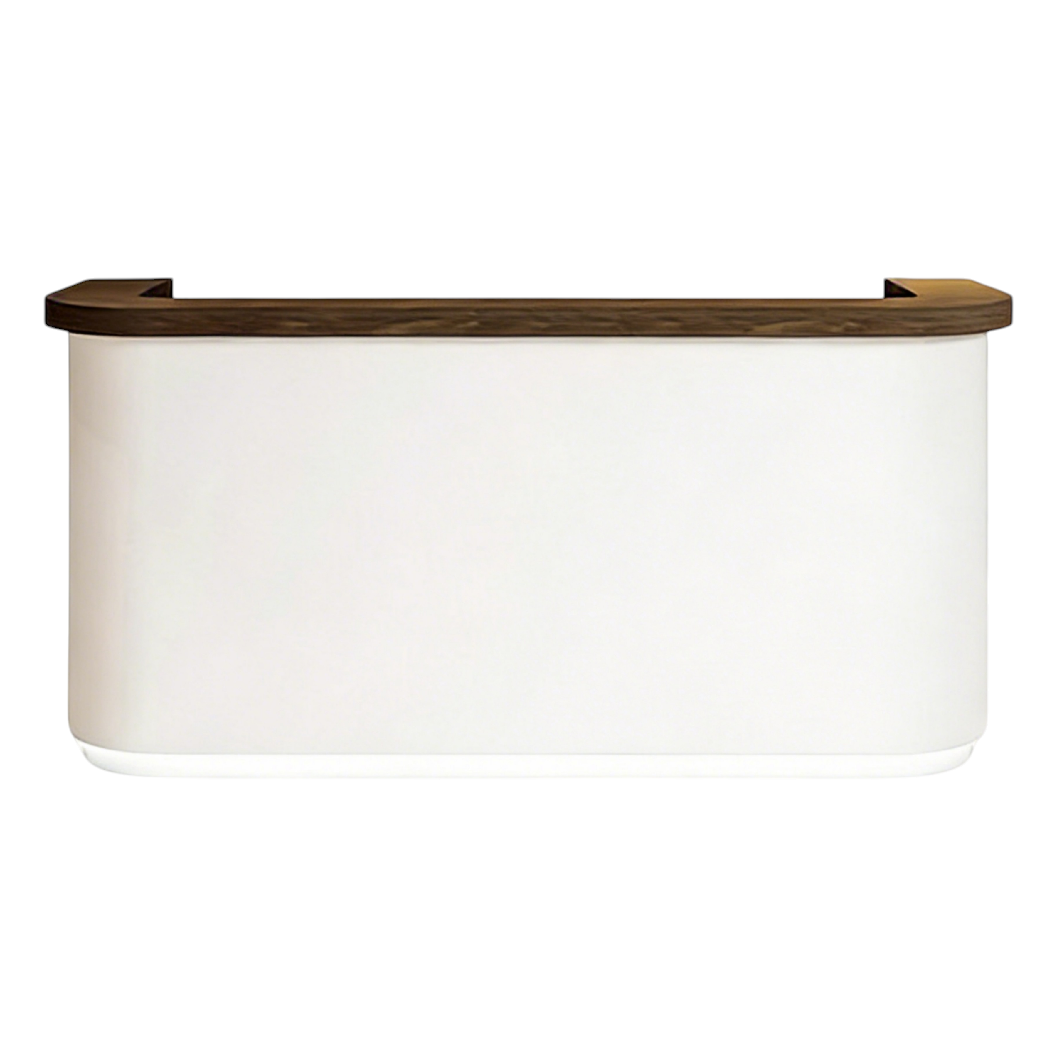 Boutique Reception Desk with Timber Top and LED Plinth