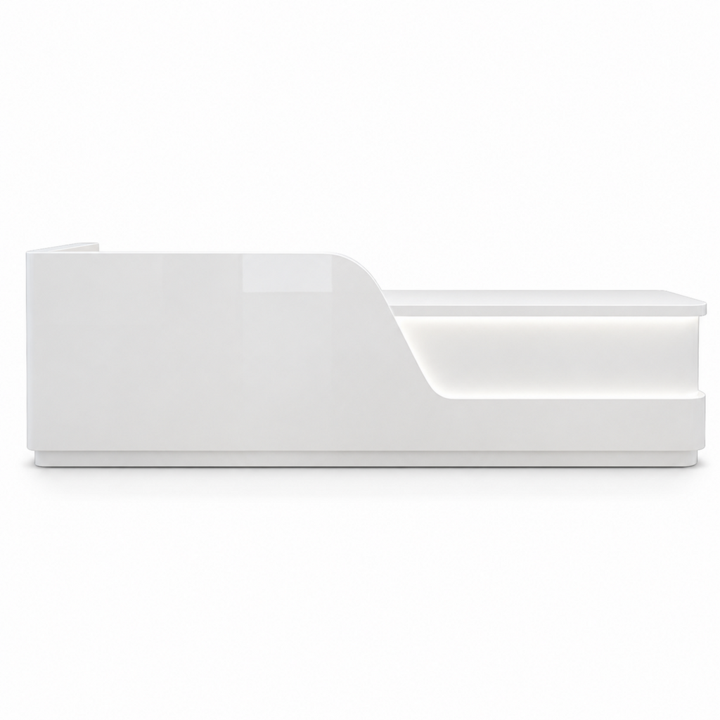 Contemporary Right-Angle Reception Desk for Professional Spaces
