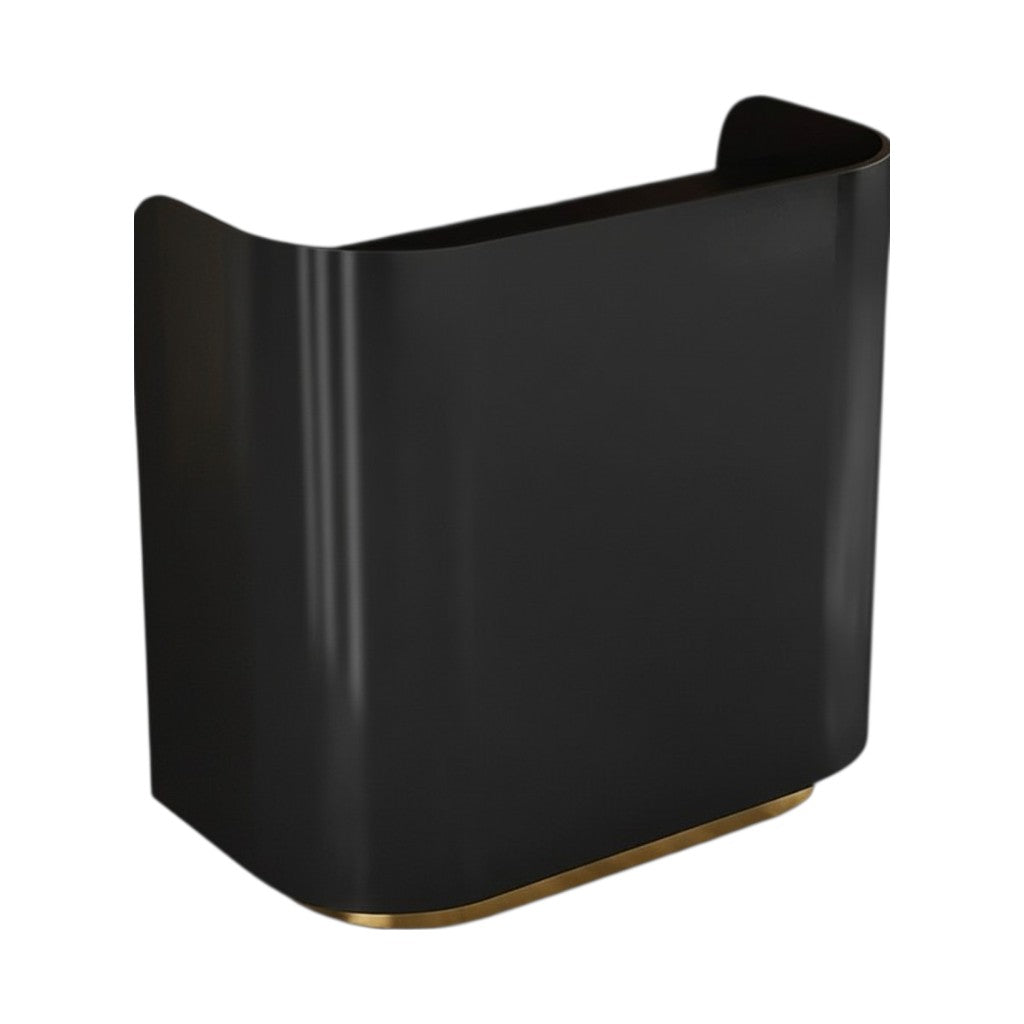 Minimalist Compact Reception Desk with Curved Corners and High-Gloss Finish for Boutique Offices