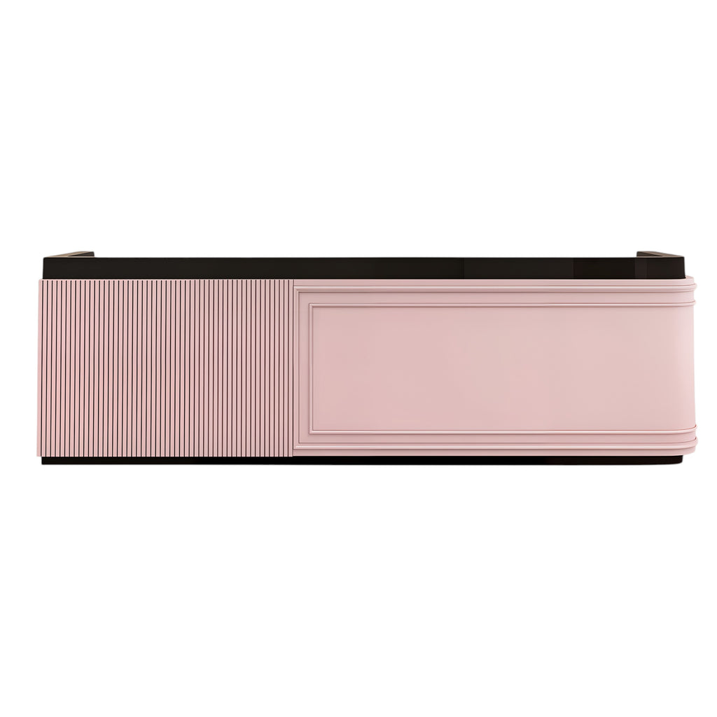 Designer Reception Desk with Panelled Curved Front