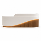 Modern Reception Desk with Ambient LED Lighting