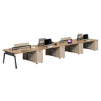 Modern Shared Office Desk Workstation with Screen Divider and Storage
