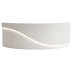 Modern Curved LED Reception Counter with Timber Finish