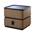 Modern Bedside Table with 2 Drawers and Rounded Edges