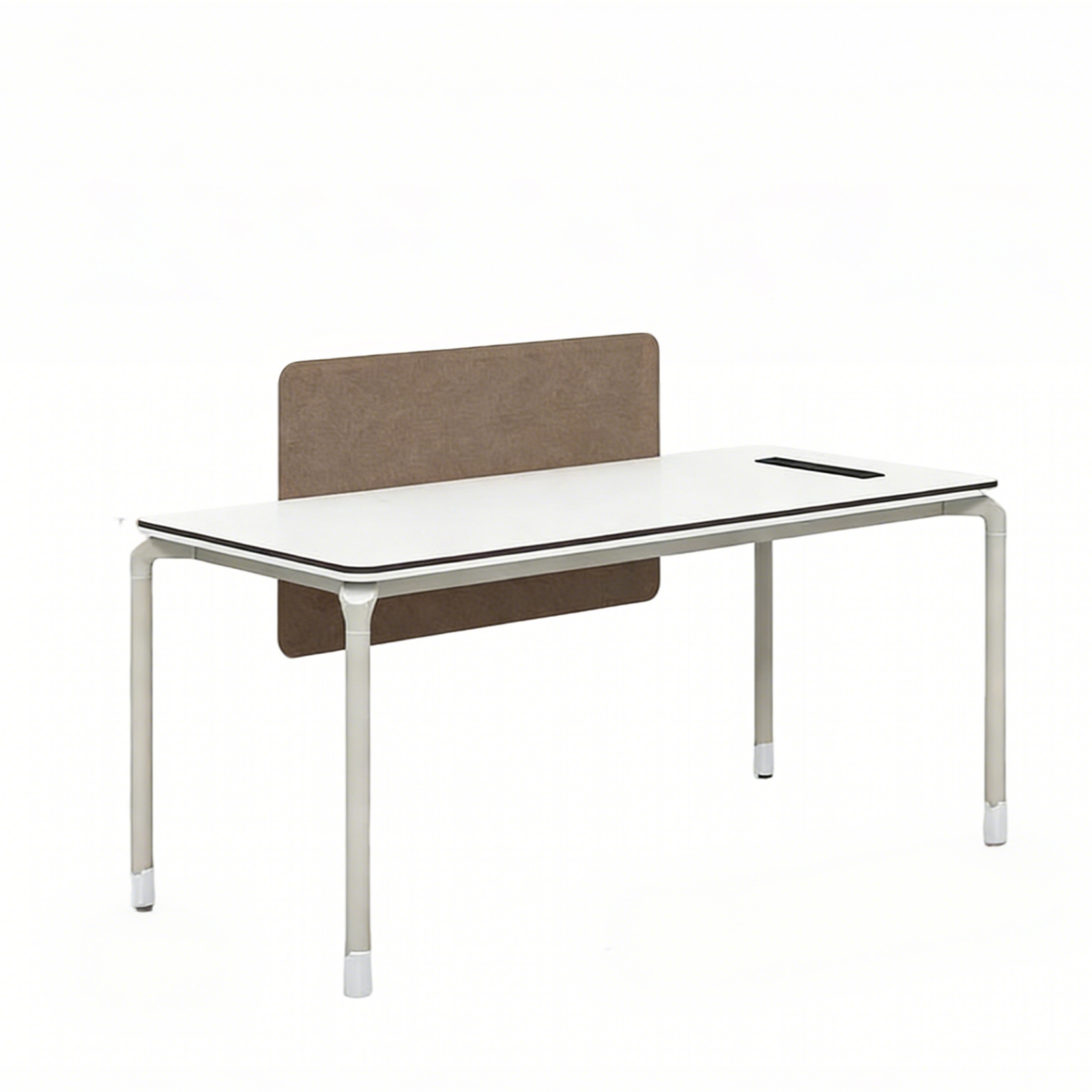 Bench Workstation Desk with Privacy Screens and Mobile Pedestals