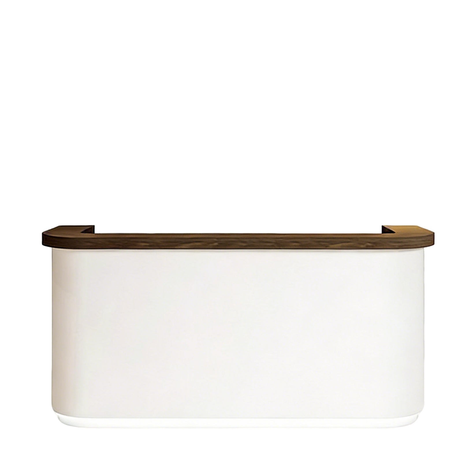 Boutique Reception Desk with Timber Top and LED Plinth
