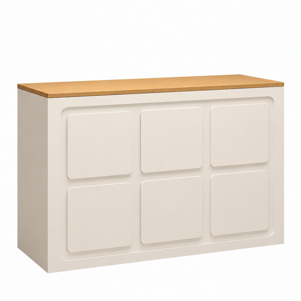Modern Panel Reception Desk with Storage