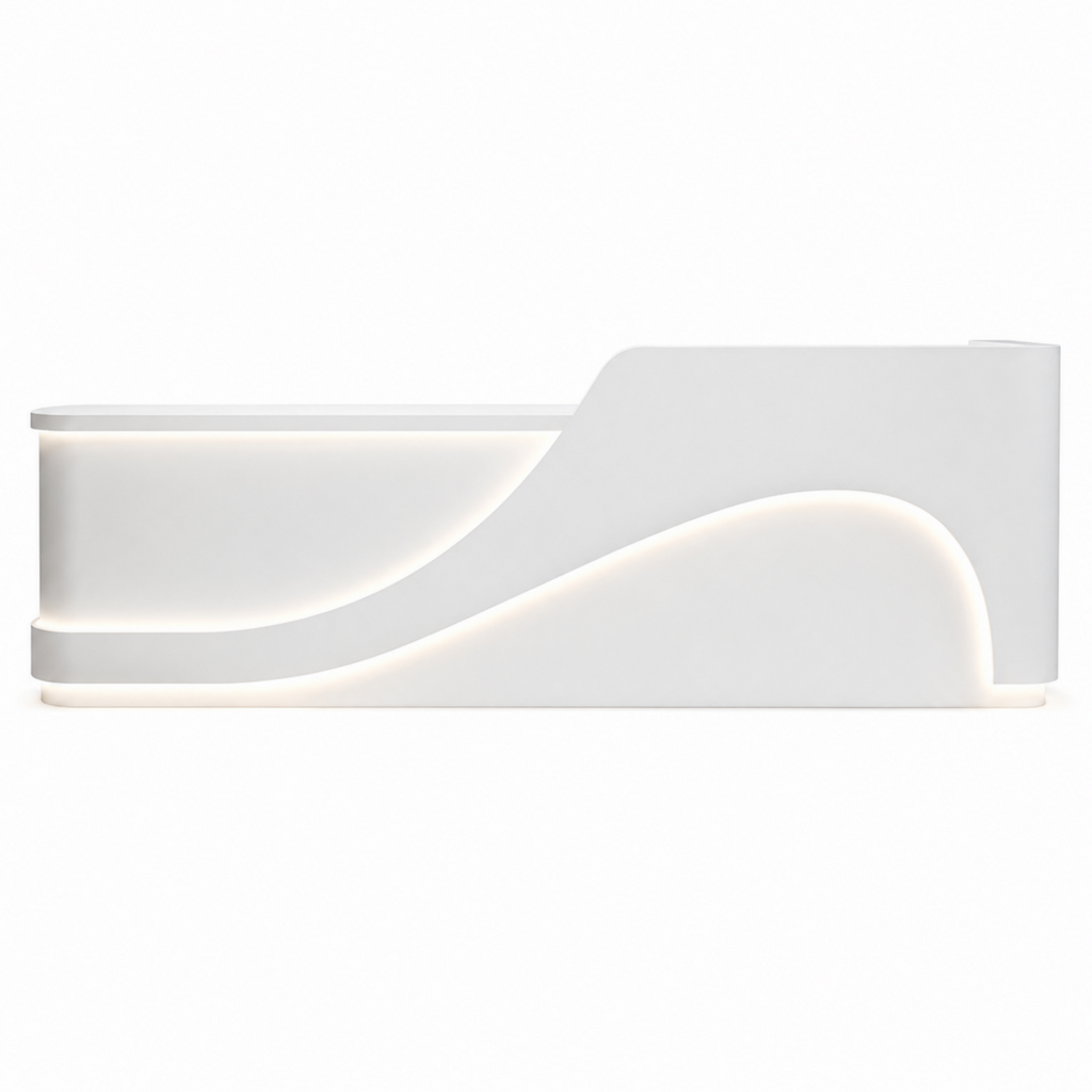 Sculptural LED Reception Counter