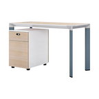 Collaborative Office Workstation Desk with Privacy Screens and Integrated Storage