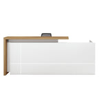 Minimalist Reception Desk with Timber Return Top
