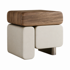 Designer Bedside Table in Walnut Look