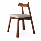 Modern Solid Wood Dining Chair with Ergonomic Backrest