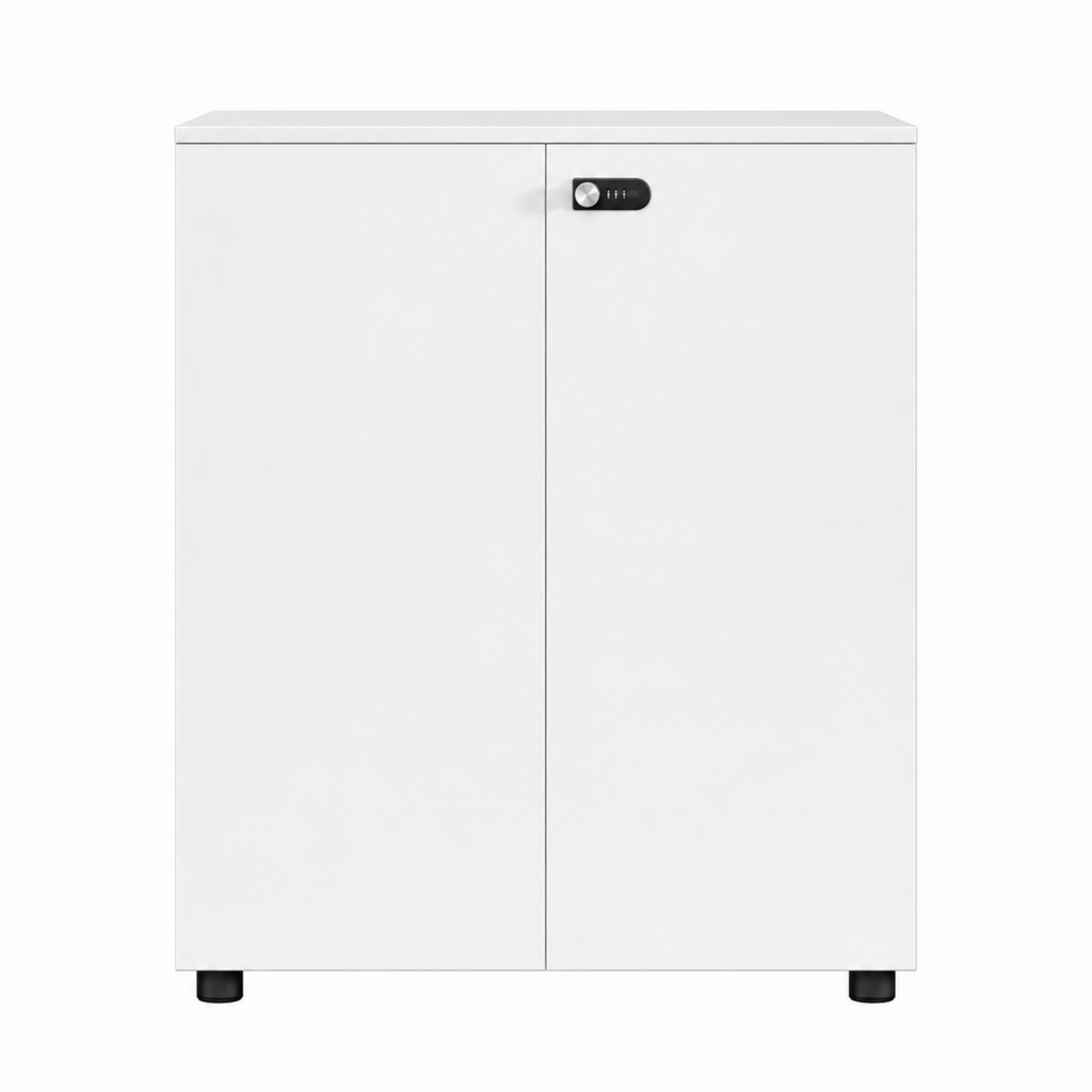 Contemporary Modular Office Storage Cabinet with Secure Custom Option