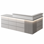 Modern Classic LED Reception Desk with Storage
