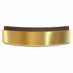 Contemporary Curved Reception Desk with Stainless Steel, LED and Custom Logo