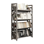 Adjustable Multi-Tier Bookcase With Slanted Shelves