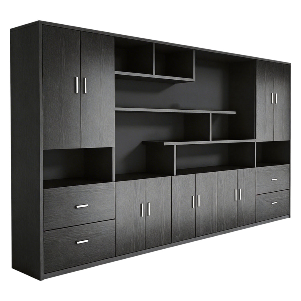 Executive Bookcase Cabinet with File Storage