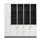 Multi-Section Office Storage and Display Cabinet