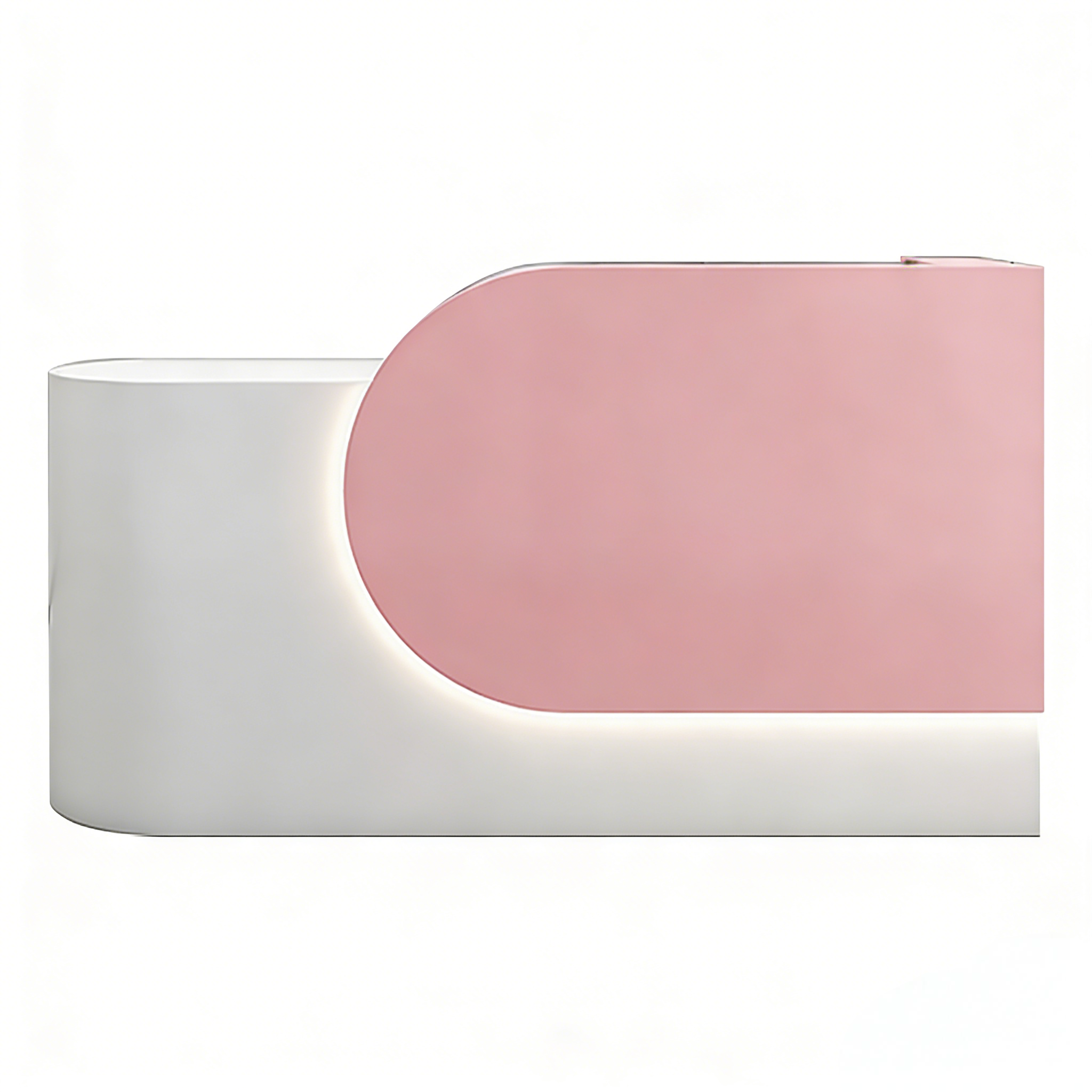 Compact Curved Reception Counter for Beauty and Skin Clinics