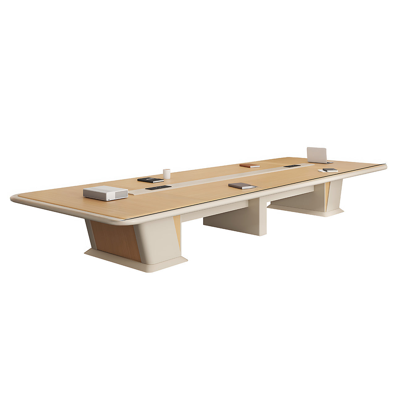 Commercial-Grade Table with Sleek Rounded Edges for Meetings