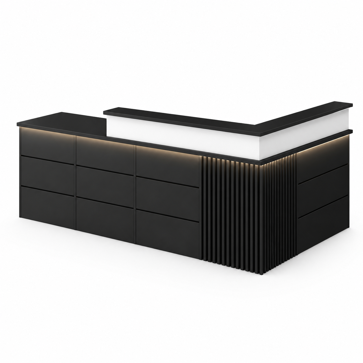 Modern Classic LED Reception Desk with Storage