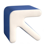 Contemporary Geometric Lounge Stool