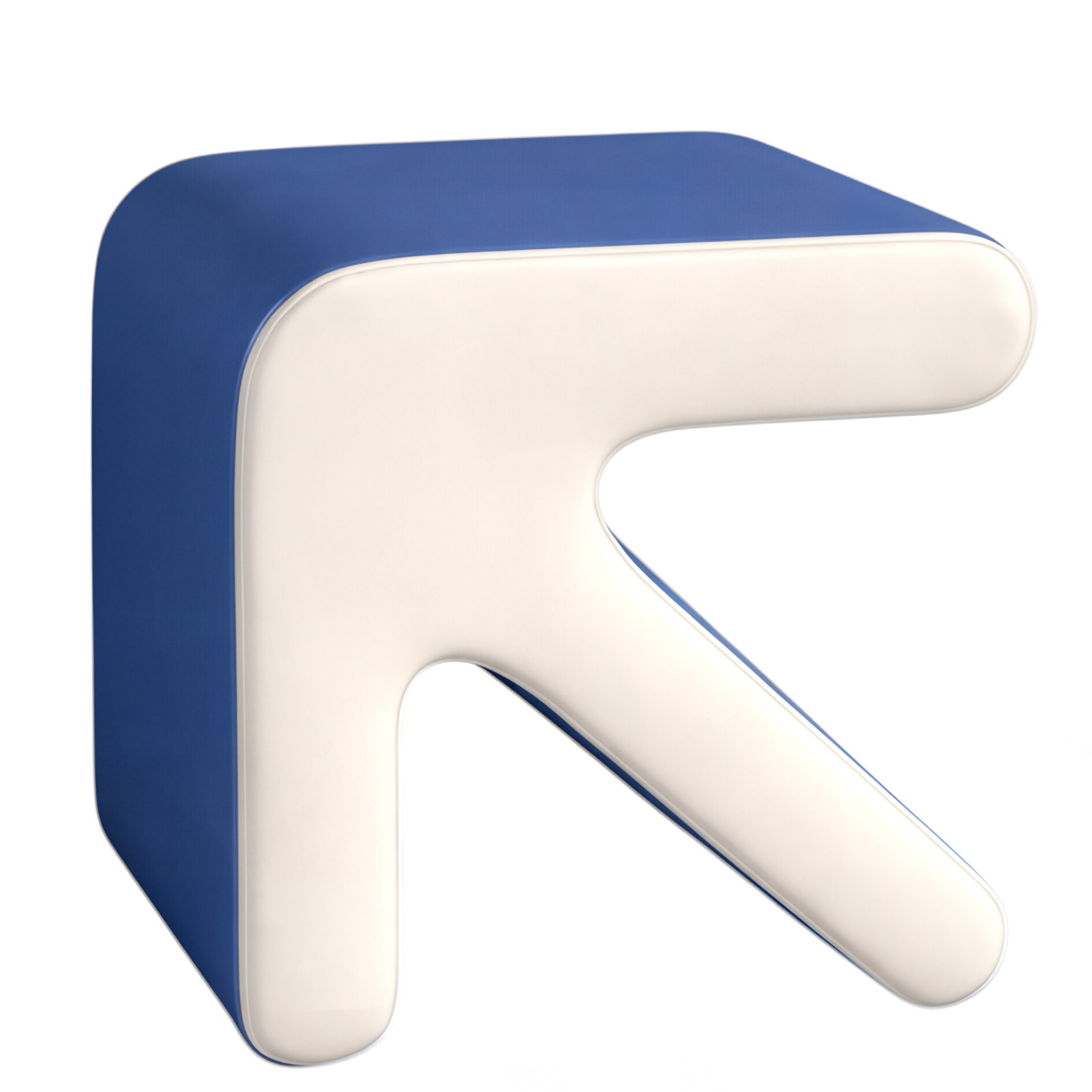 Contemporary Geometric Lounge Stool