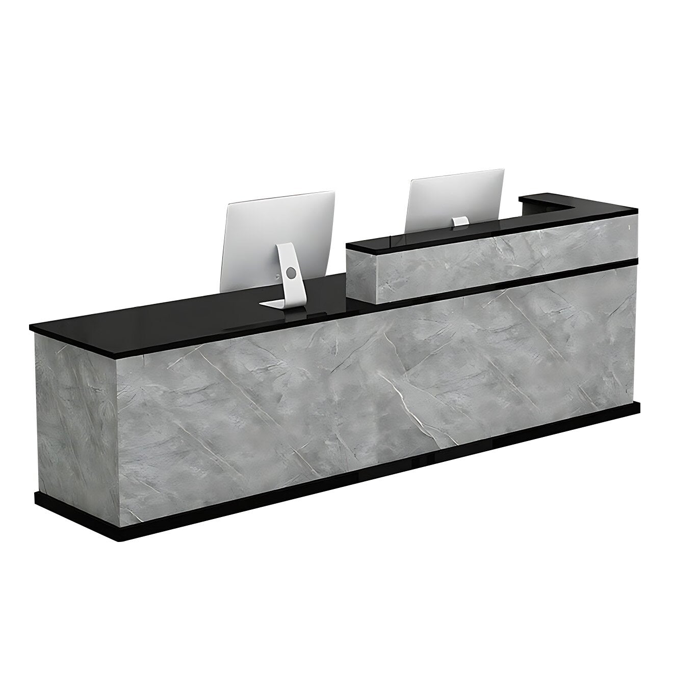 Commercial Reception Counter with Contemporary Design and Generous Workspace