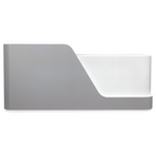 Modern LED Reception Counter with Rounded Corner Design