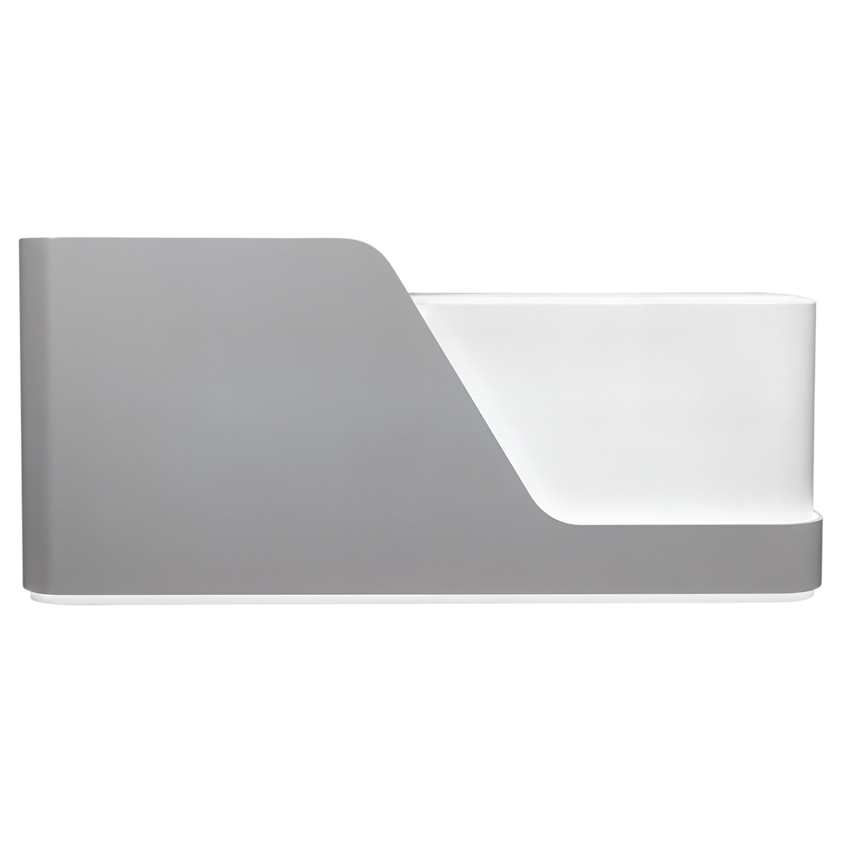 Modern LED Reception Counter with Rounded Corner Design