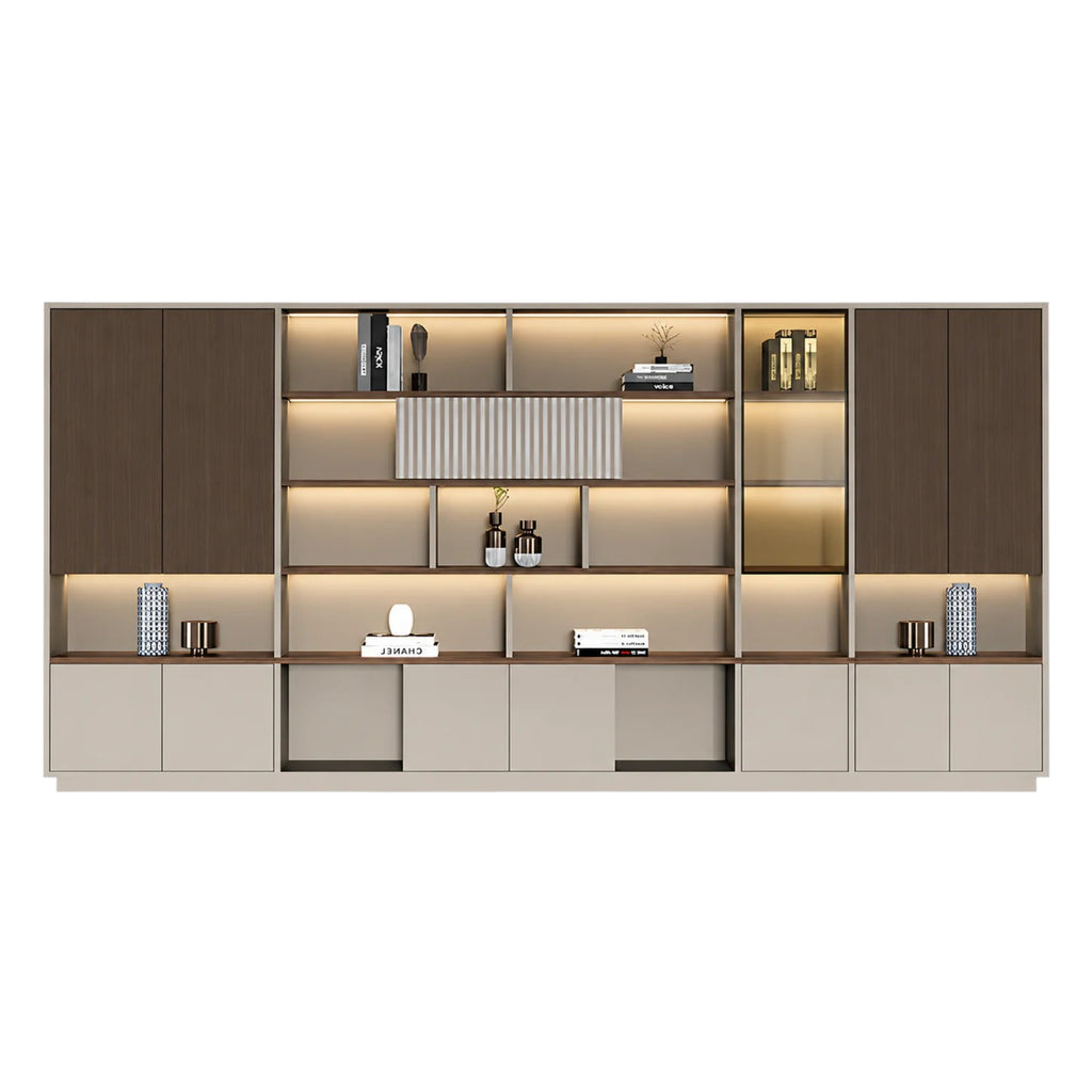 Modern Open-Shelved Executive Storage Cabinet