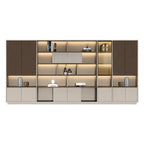 Modern Open-Shelved Executive Storage Cabinet