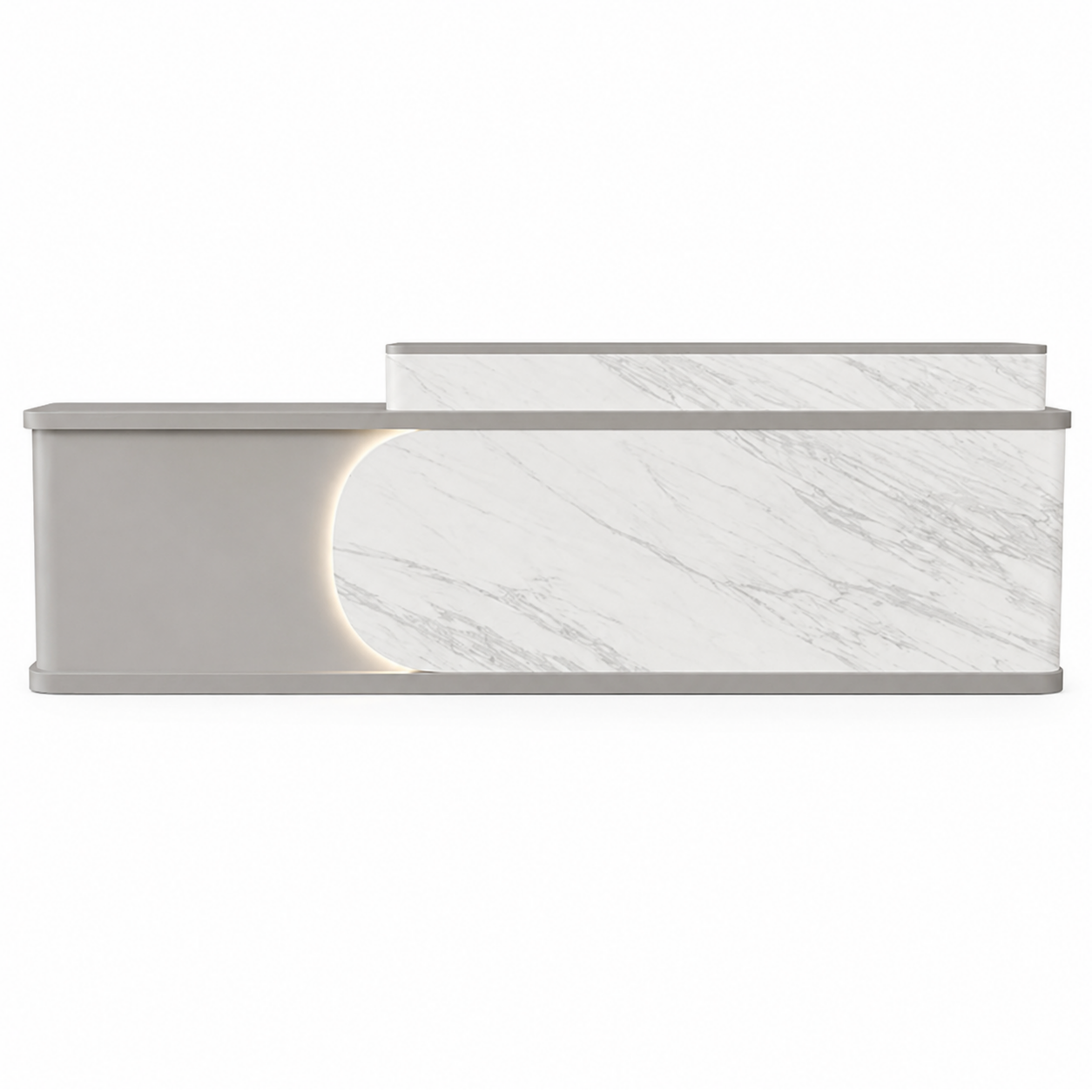 Contemporary Reception Counter with Rounded Profile
