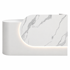 Compact Curved Reception Counter for Beauty and Skin Clinics
