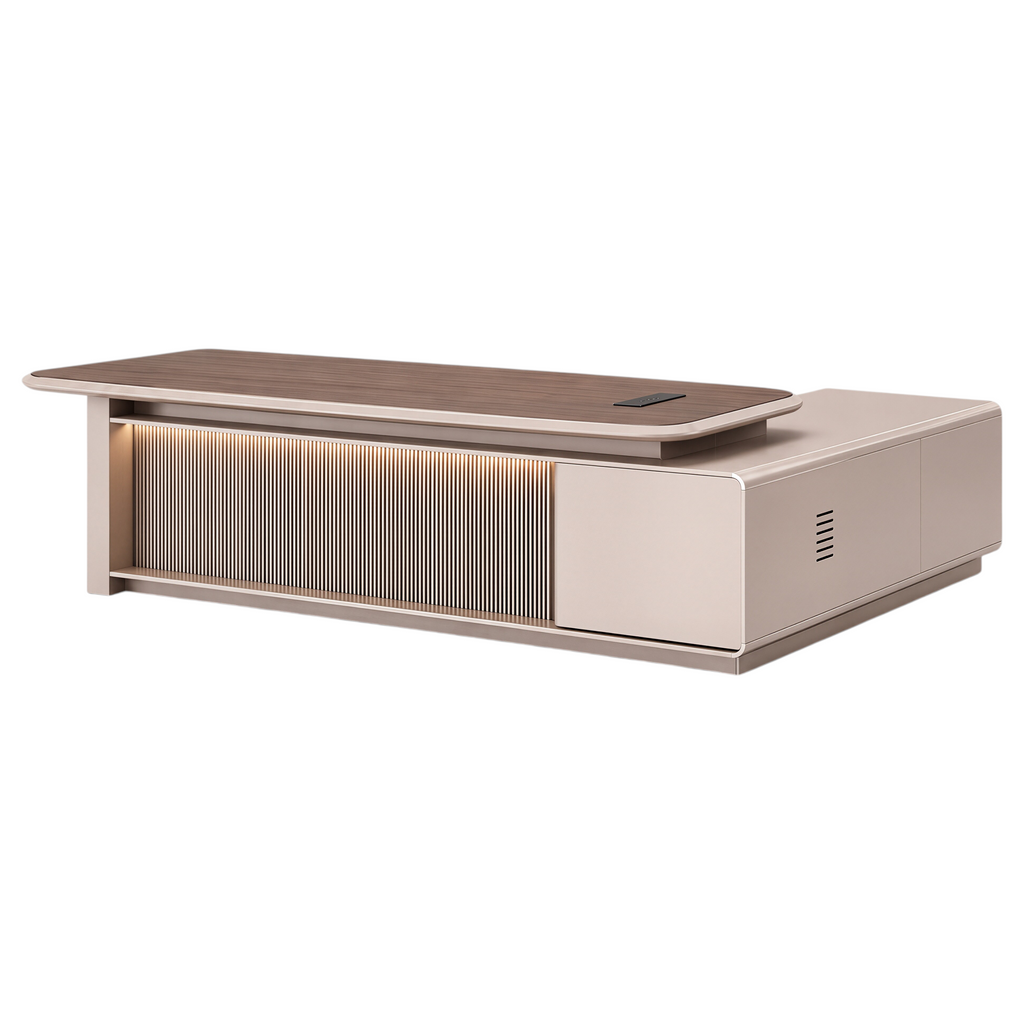 Premium Executive Desk with Slatted Front