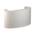Sleek Sculpted Reception Counter with Backlit LED Base for Salons and Wellness Clinics