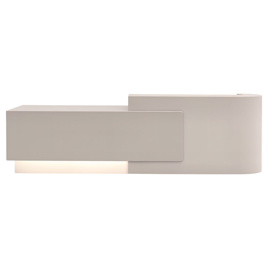 Contemporary Reception Counter with Curved Ends