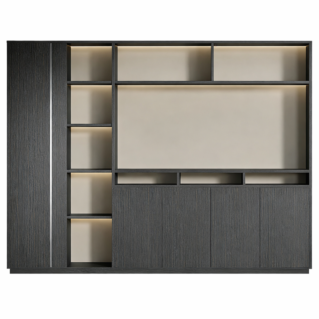 Executive Office Display and Storage Wall Unit