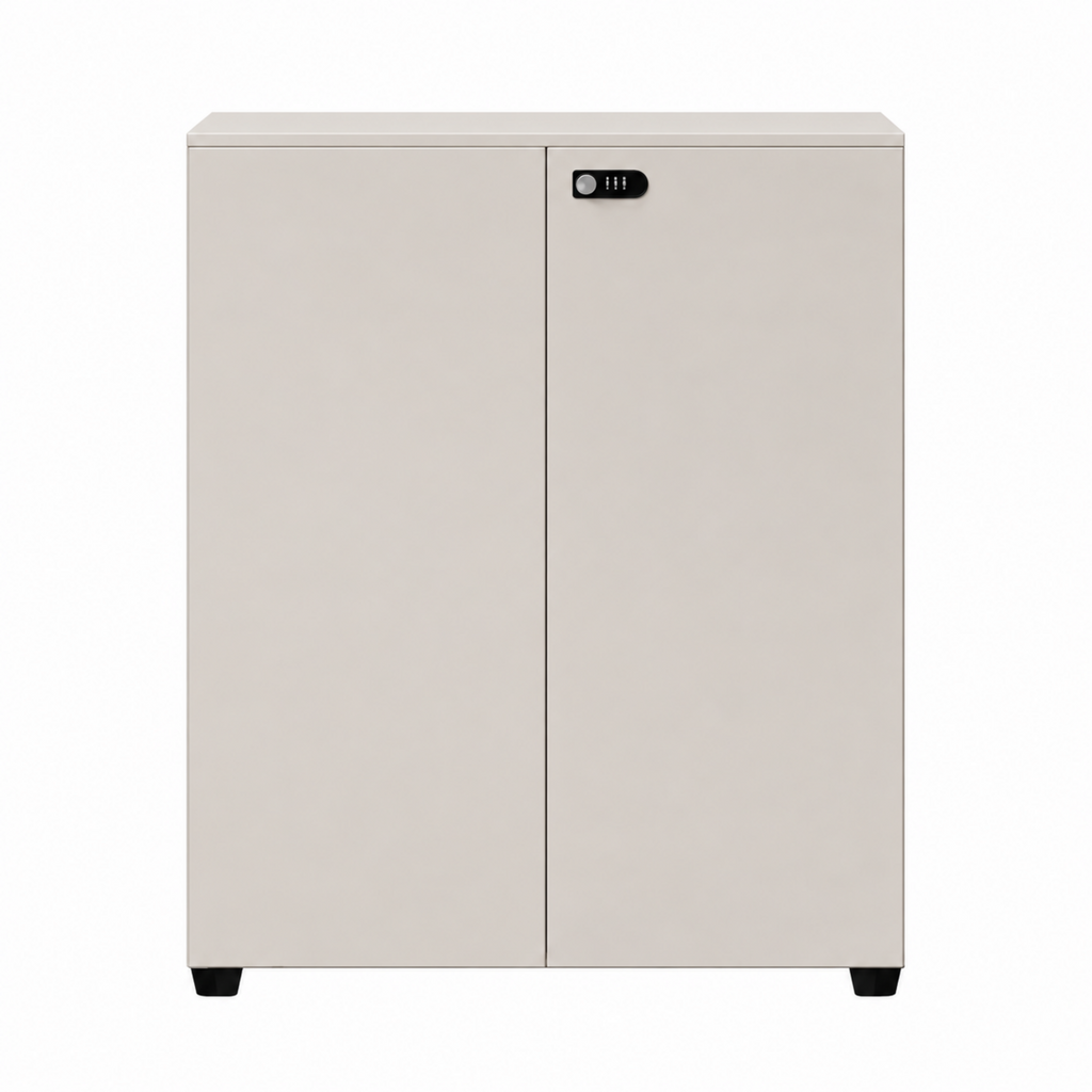 Contemporary Modular Office Storage Cabinet with Secure Custom Option