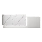 Contemporary L-Shaped Reception Desk with Raised Counter and LED Lighting