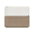 Contemporary Timber Bedside Cabinet with Raised Storage Tray