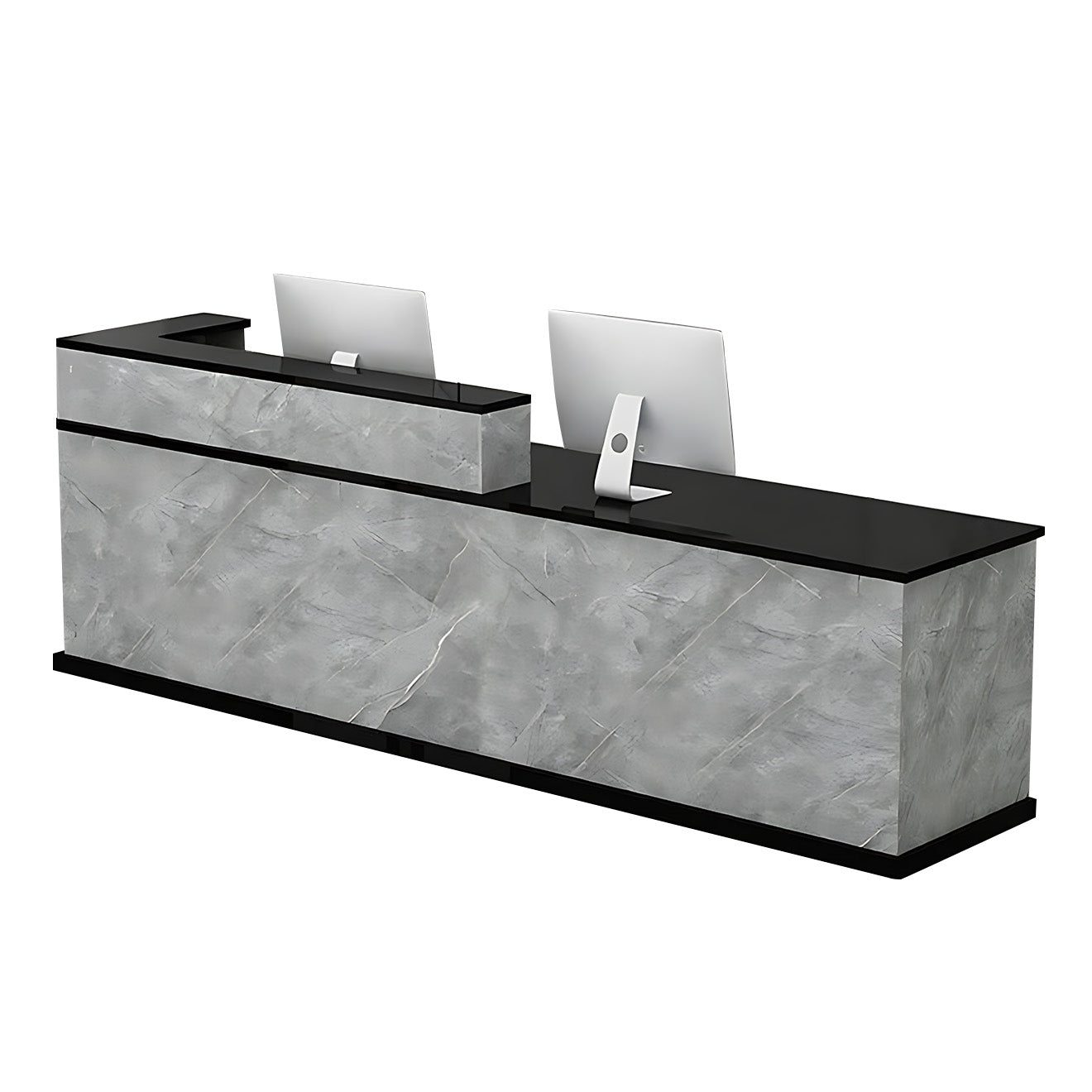 Commercial Reception Counter with Contemporary Design and Generous Workspace