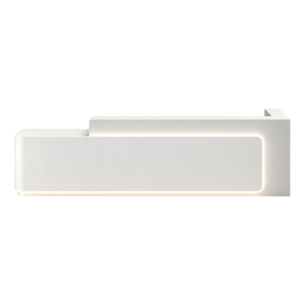 Contemporary Reception Counter with Illuminated Branding Panel