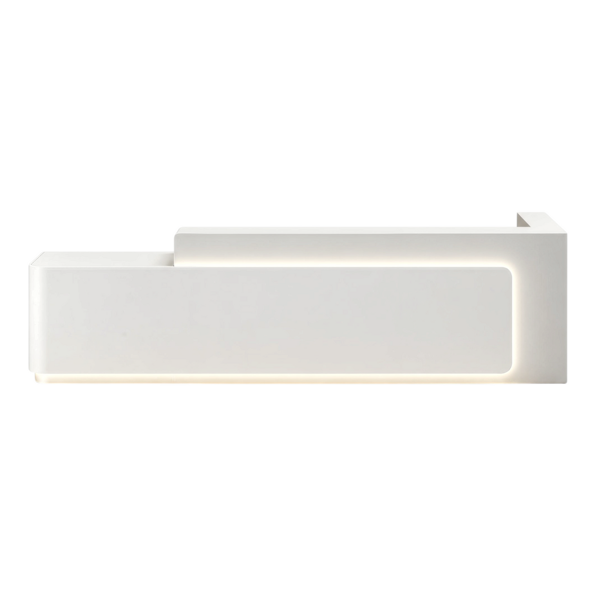 Contemporary Reception Counter with Illuminated Branding Panel
