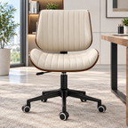 Modern Executive Office Chair with Leather & Wood