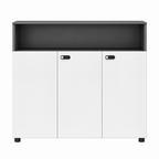 Contemporary Modular Office Storage Cabinet with Secure Custom Option