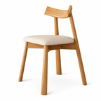 Modern Solid Wood Dining Chair with Ergonomic Backrest
