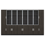 Multi-Section Office Storage and Display Cabinet