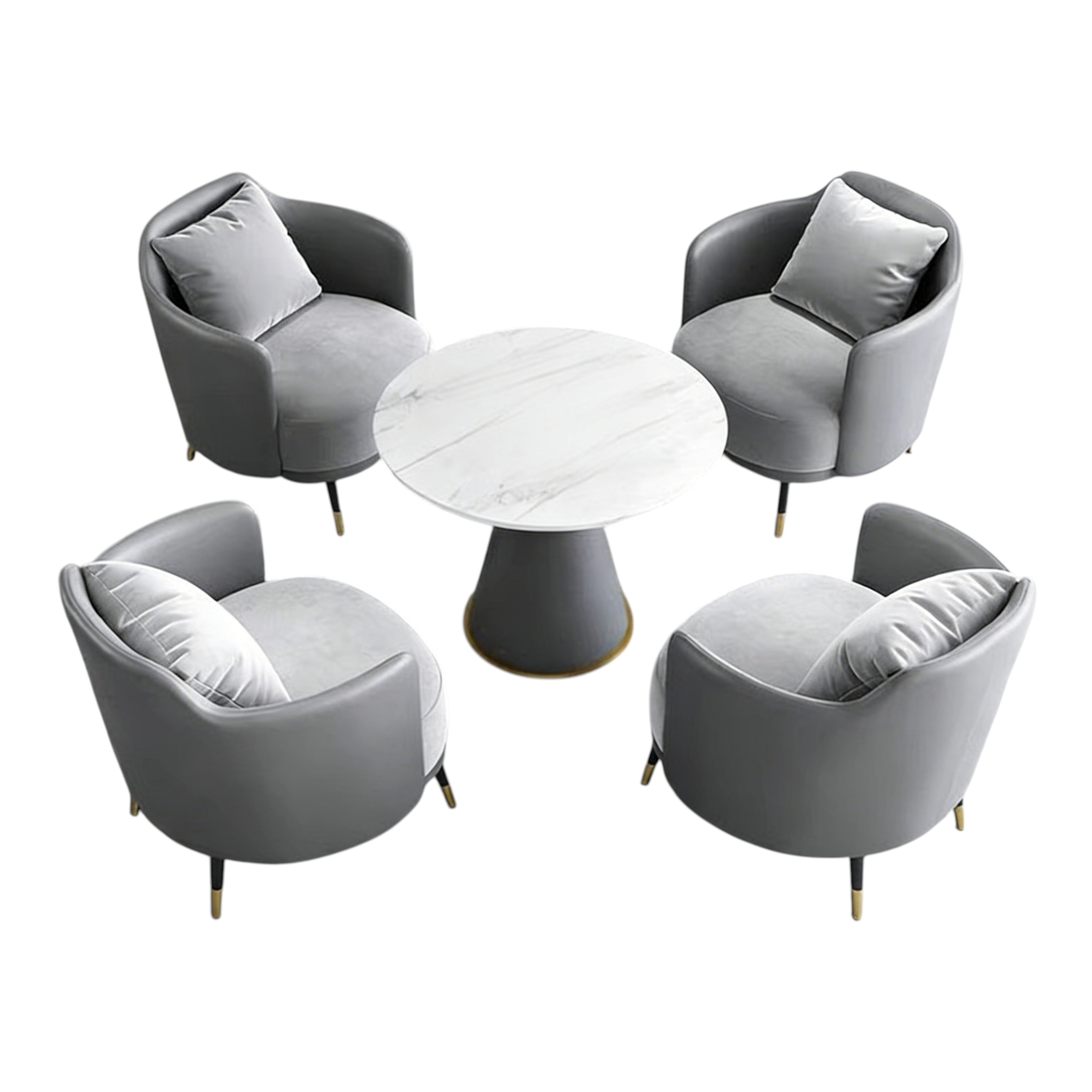 Commercial Lounge Chair Set with Side Table