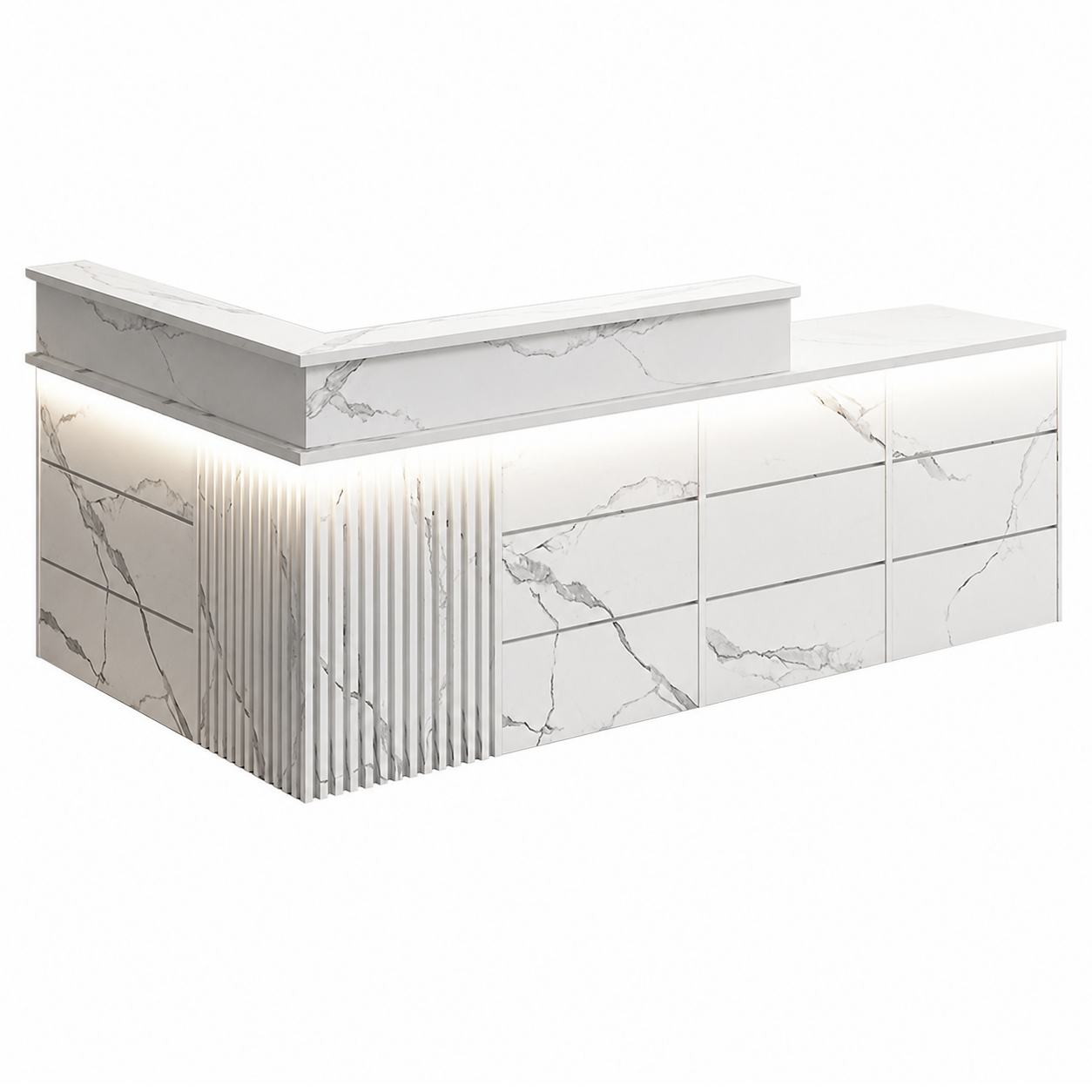 Modern Classic LED Reception Desk with Storage